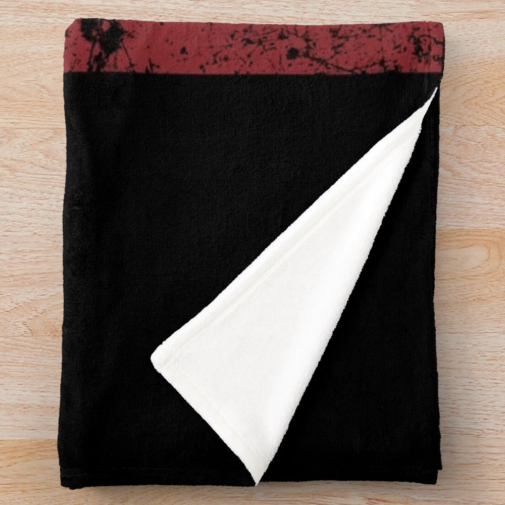 Fleur de lis inspired plush blanket with warhammer gaming theme