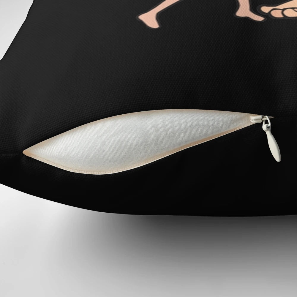 Flintstones-themed personalized pillow featuring a cartoon caveman design