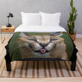 Floppa Caracal plush blanket featuring a playful and cuddly big cat design