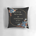 Floral JW Pioneer Life Pillow, a minimalist home decor item for Jehovah's Witness pioneers