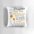 Sunflower-themed decorative pillow for daughter