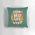 Floral pattern pillow featuring a Bible verse, perfect for Jehovah's Witness home decor.