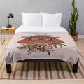 Soft and cozy flower crown ludo plush blanket