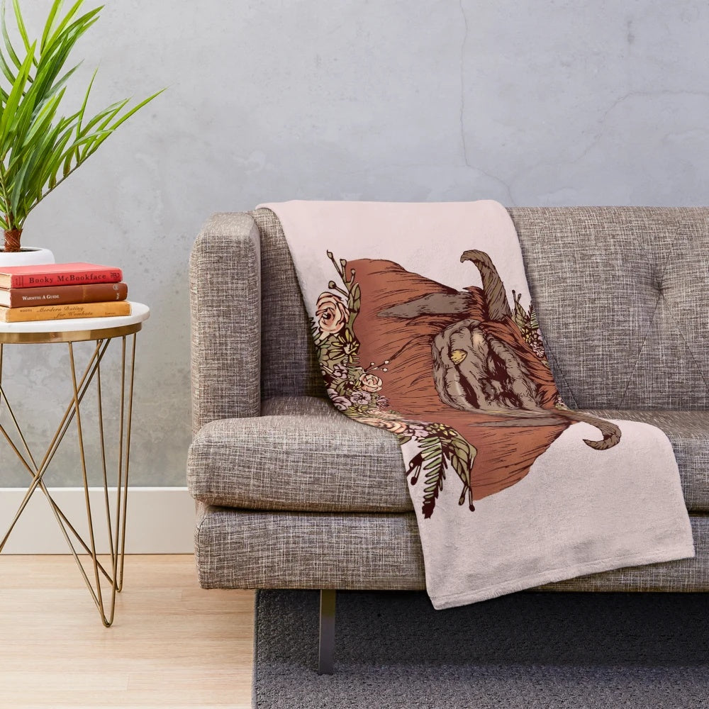 Soft and cozy flower crown ludo plush blanket