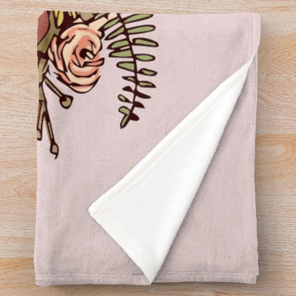 Soft and cozy flower crown ludo plush blanket