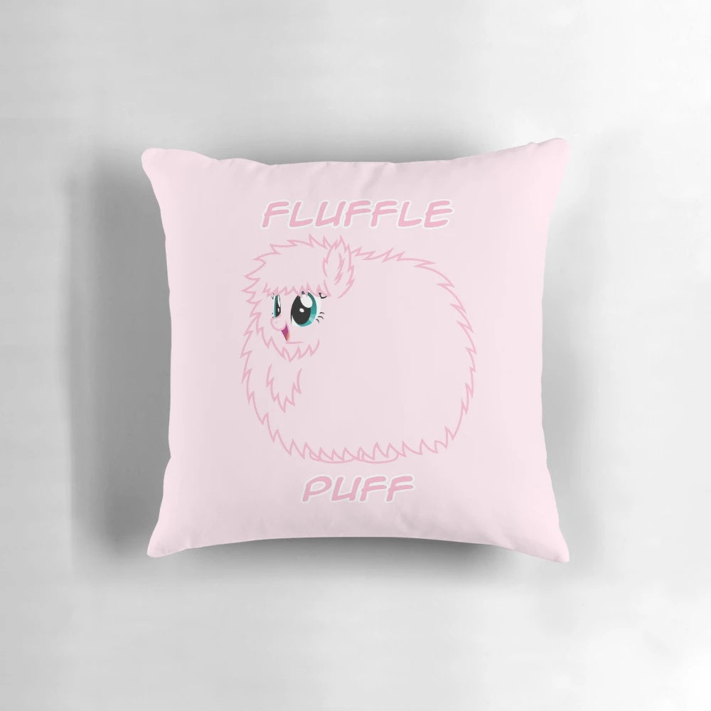 Fluffle Puff decorative pillow with My Little Pony inspired design