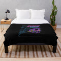 Colorful plush blanket with Flume-inspired rave and rainbow caverns design