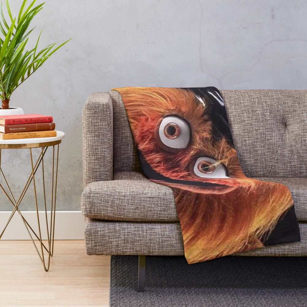 Gritty the Philadelphia Flyers mascot plush blanket
