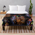 Fnaf Security Breach-inspired plush blanket featuring characters from the game