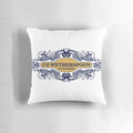 A comfortable pillow featuring the Wetherspoon Wanderers team colors and design, perfect for football fans.