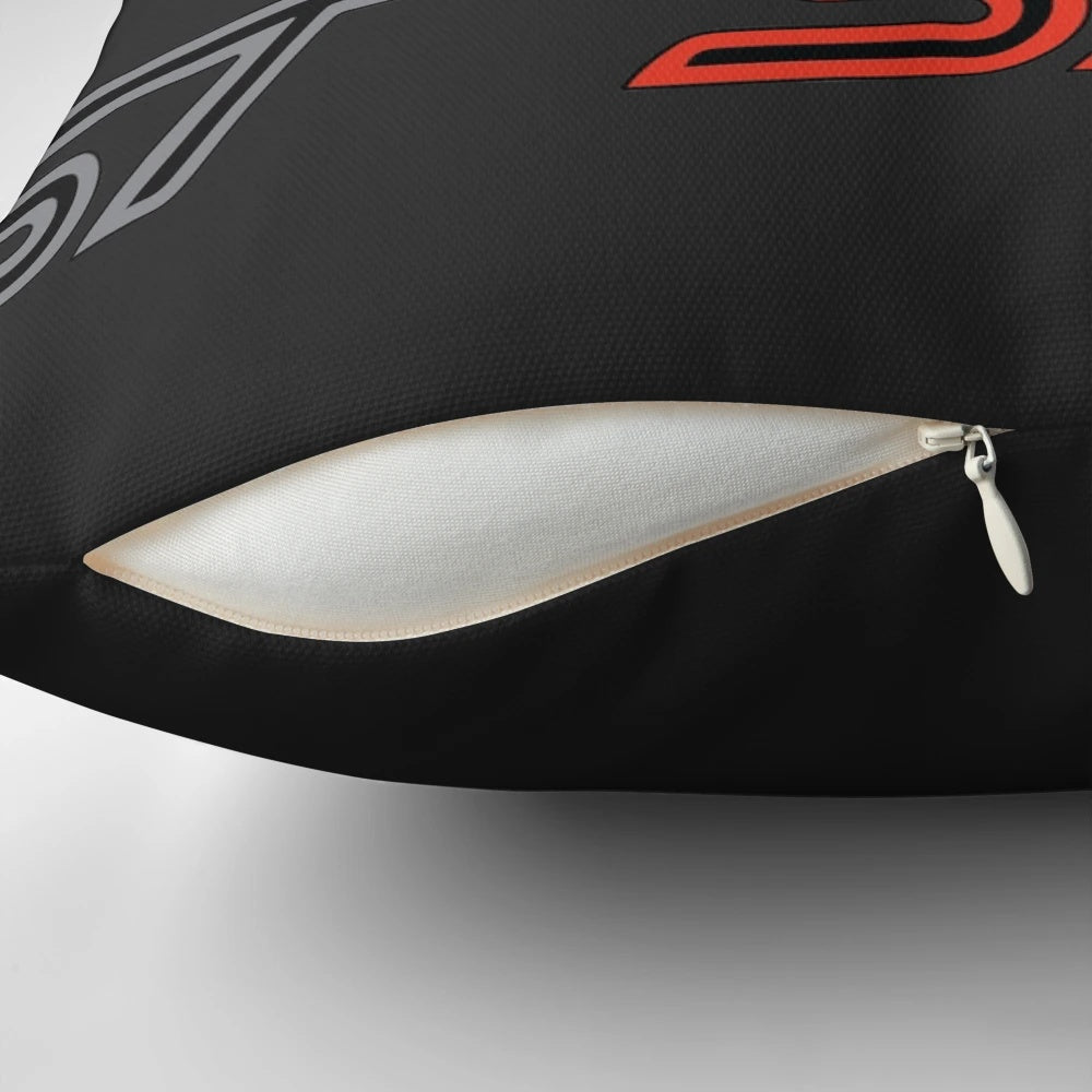 Pillow with Ford Fiesta ST-inspired design for car enthusiasts