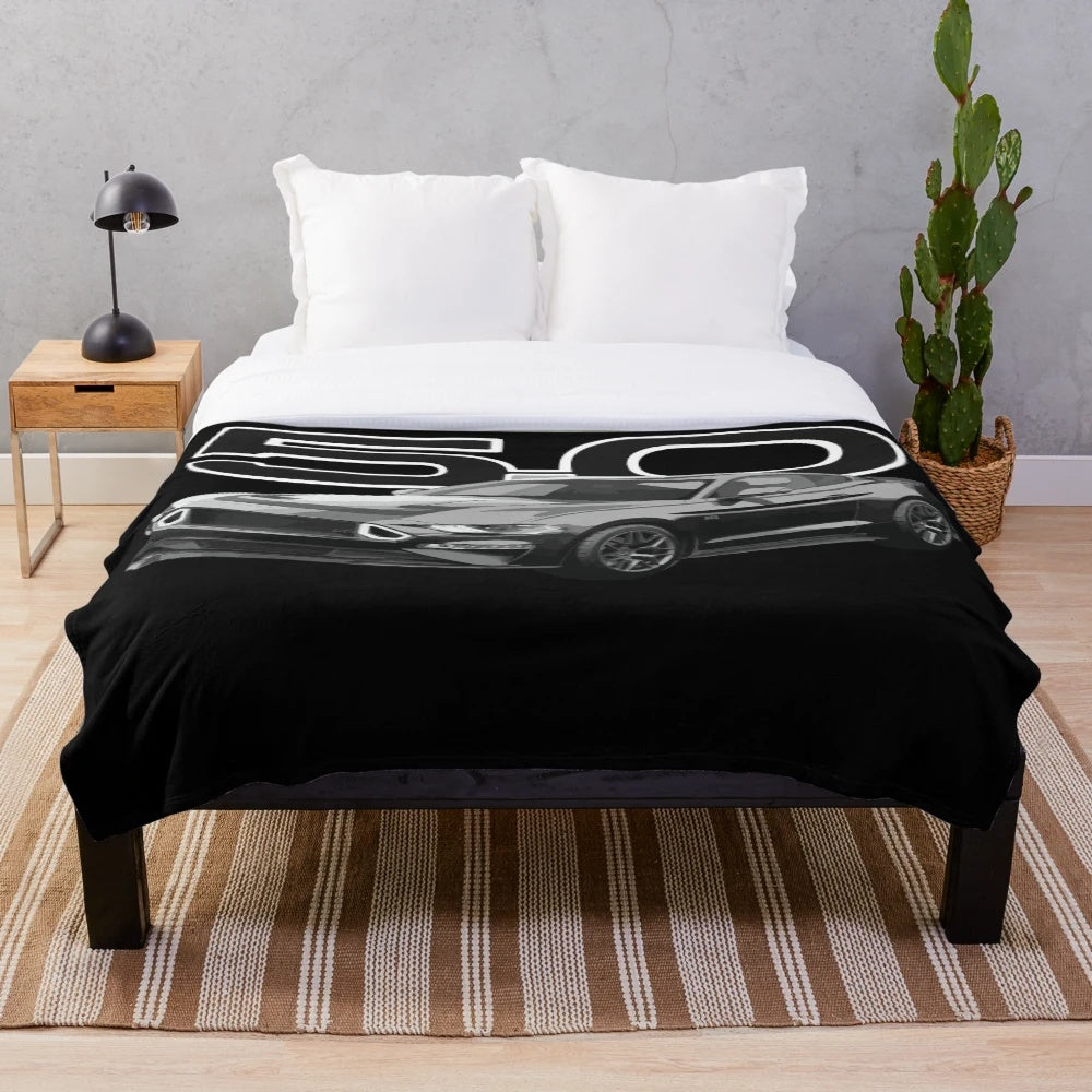 Ford Mustang GT 5.0L V8 Plush Blanket