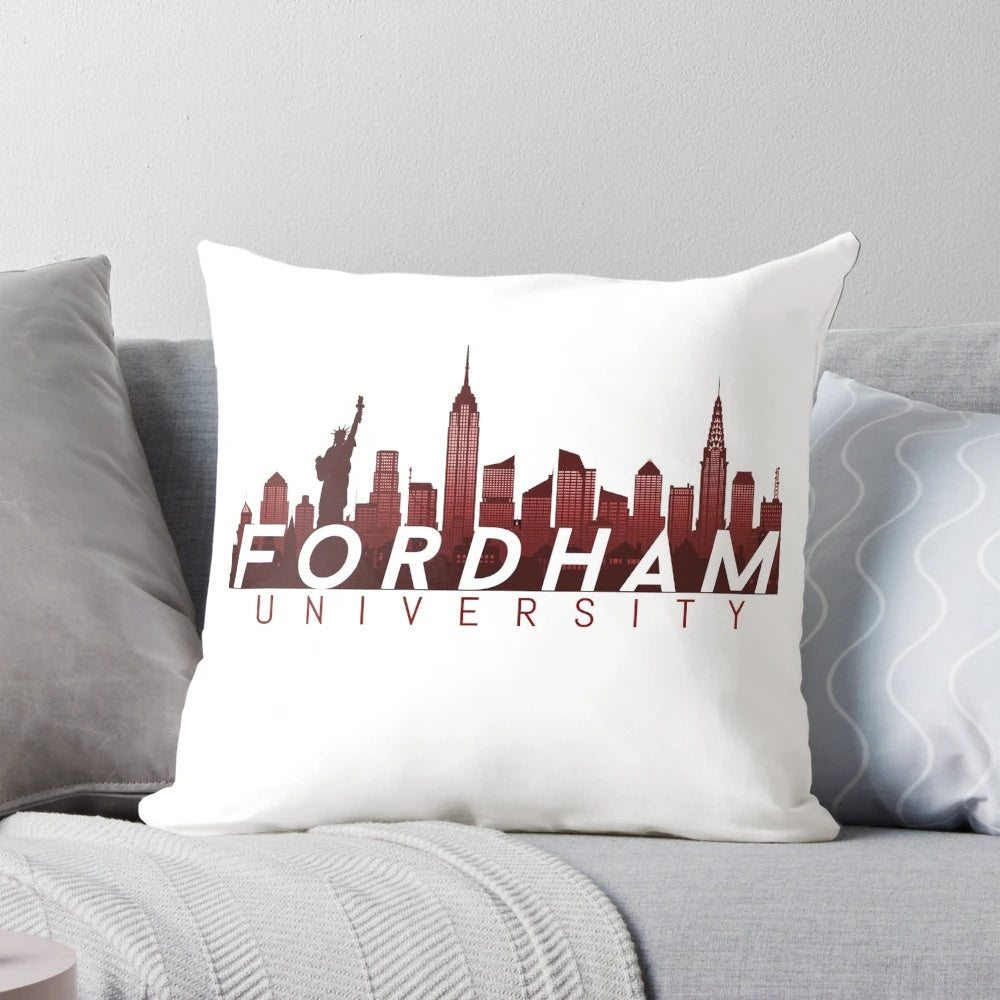 Fordham University Pillow featuring the Rams logo and school colors