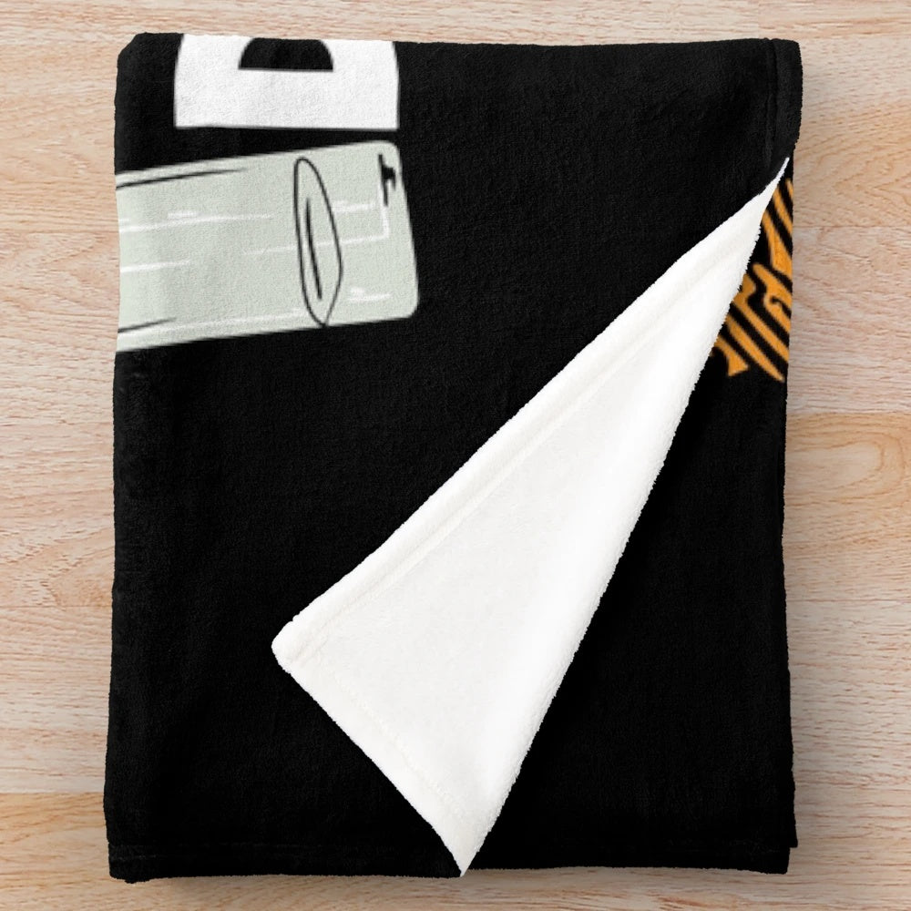 Forensic science themed plush blanket