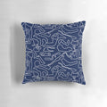 Dark blue throw pillow featuring the 2023 Formula 1 racing circuit tracks