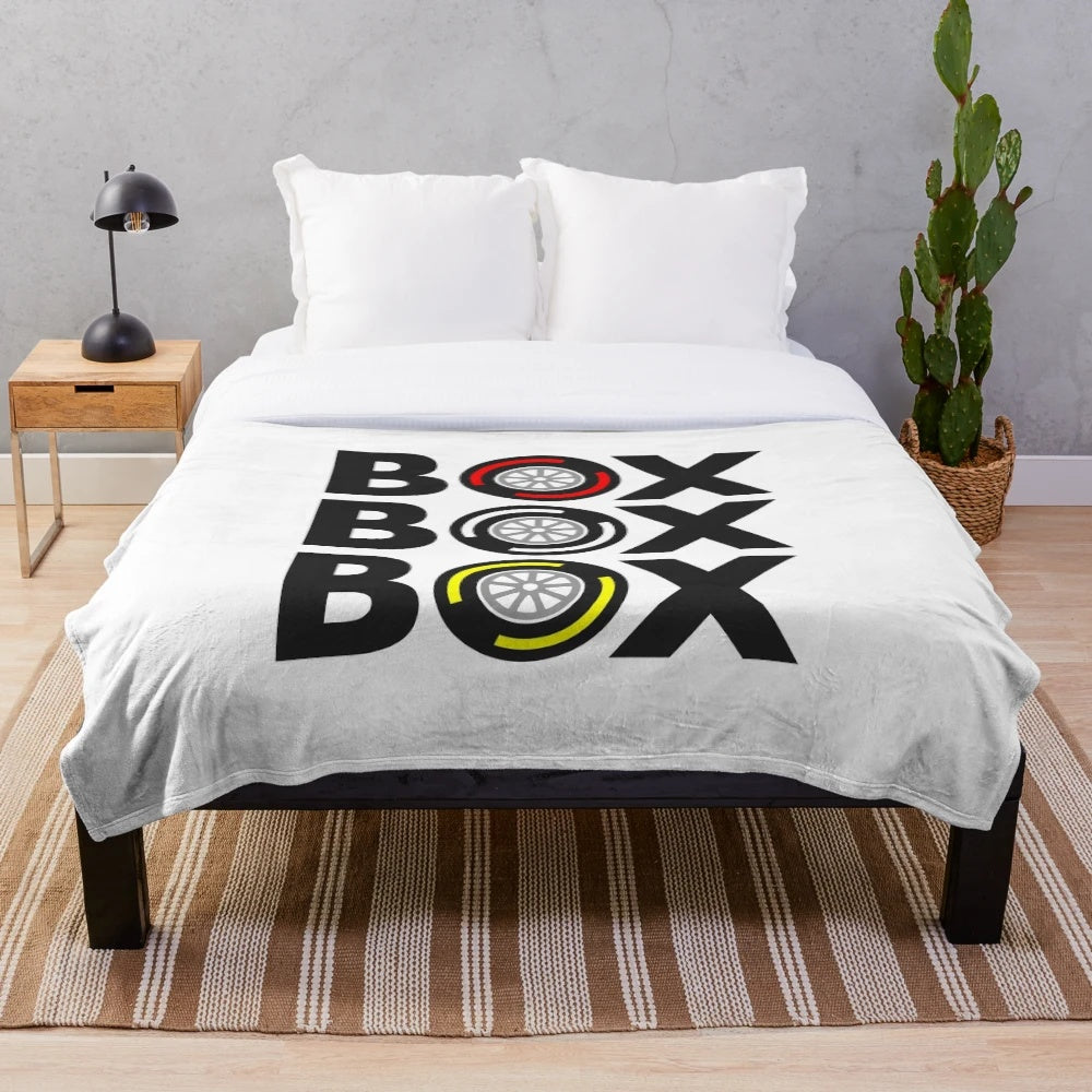 Formula 1 inspired plush blanket with tire compound design