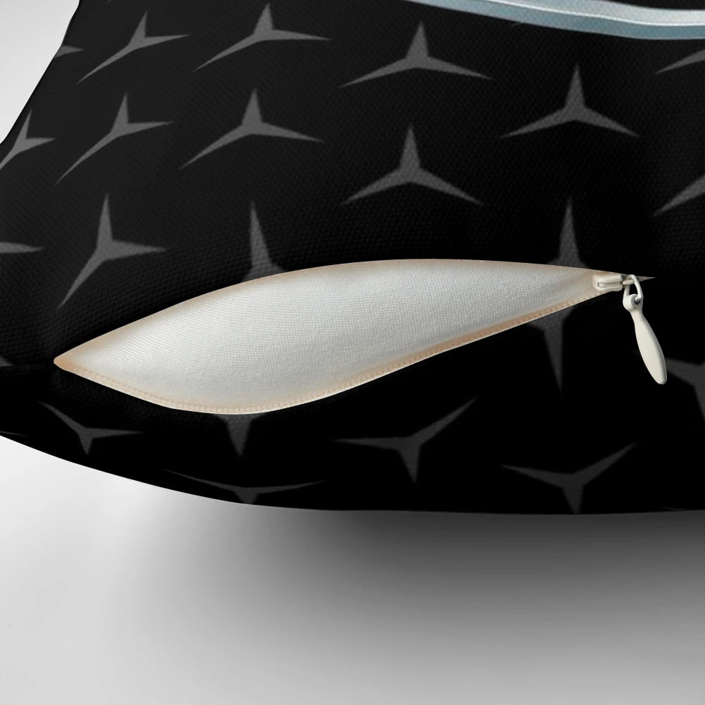 Silver Grey Mercedes AMG F1 Pillow with 2022 F1 Logo