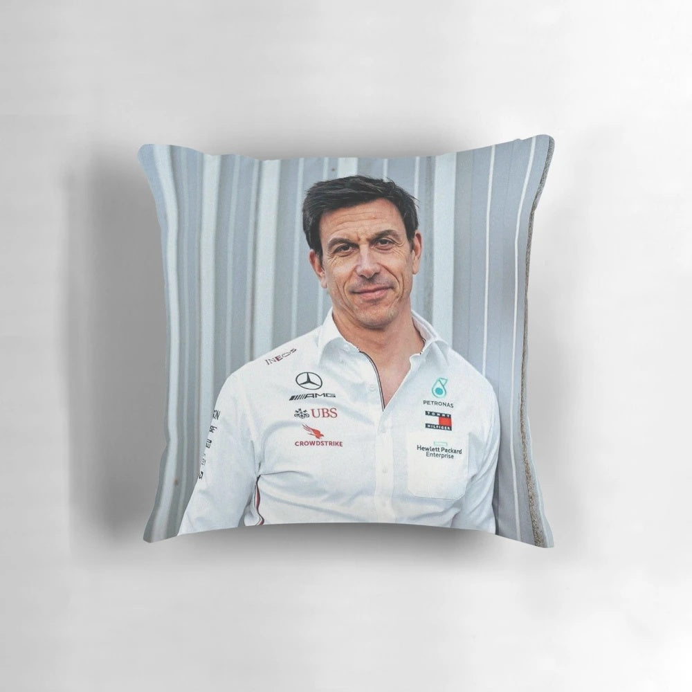 Soft, comfortable pillow featuring motorsport-inspired design