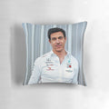Soft, comfortable pillow featuring motorsport-inspired design
