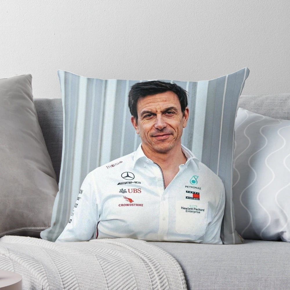 Soft, comfortable pillow featuring motorsport-inspired design