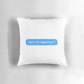 Soft and cozy pillow featuring the text 'I can't, I watch Formula 1' for Formula 1 racing fans and book lovers.