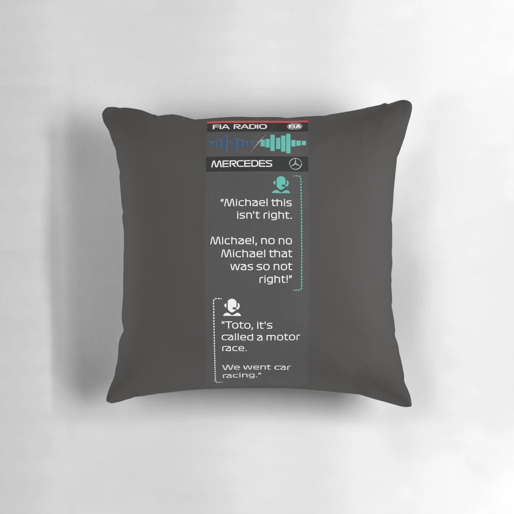 Formula 1 Toto Wolff and Michael Masi Radio Pillow