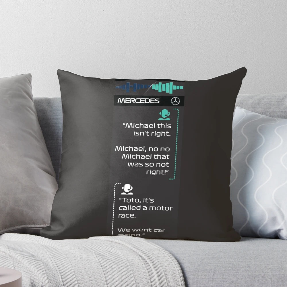 Formula 1 Toto Wolff and Michael Masi Radio Pillow
