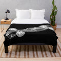 Formula One Racing Car Blueprint Plush Blanket