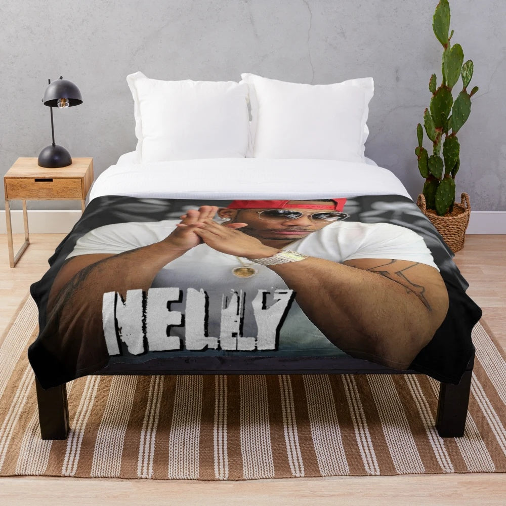 Fournel inspired plush blanket featuring American music singer