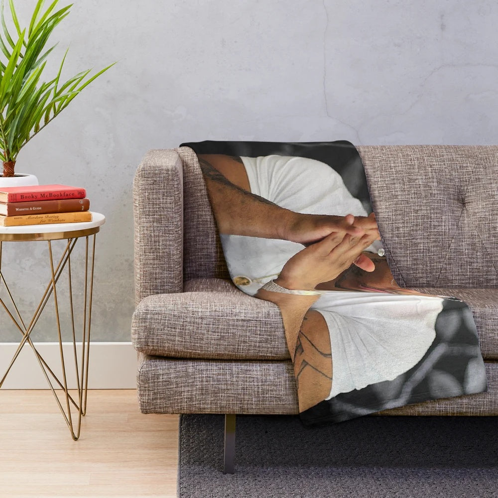 Fournel inspired plush blanket featuring American music singer