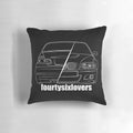 Fourtysixlovers logo pillow featuring the iconic BMW E46 3 series design