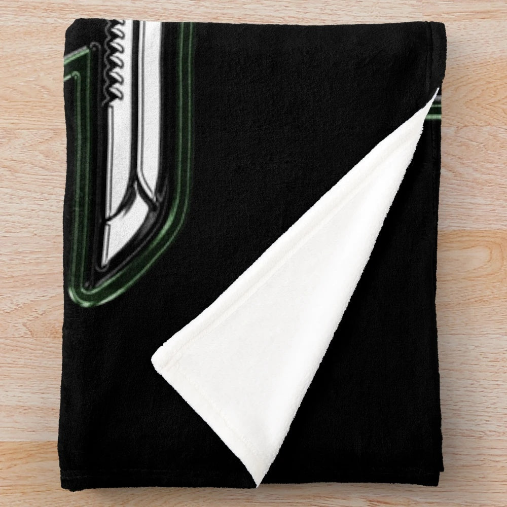 Foxhound Crest Plush Blanket featuring Solid Snake and Metal Gear Solid inspired design
