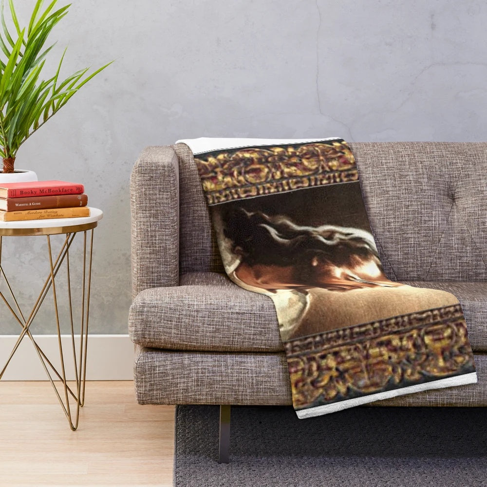 Framed Christian Inspired Plush Blanket featuring the Iconic Artwork of Warner Sallman
