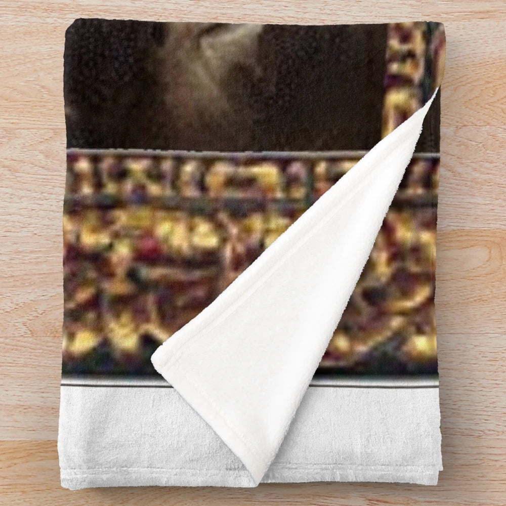 Framed Christian Inspired Plush Blanket featuring the Iconic Artwork of Warner Sallman