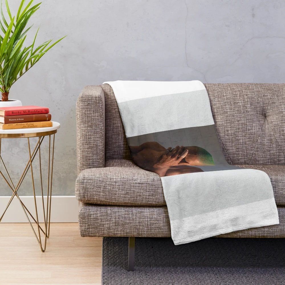 Frank Ocean Blond-inspired plush tapestry blanket with abstract artwork