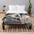 Frank Ocean inspired plush blanket featuring Blond album art and "In My Room" artwork