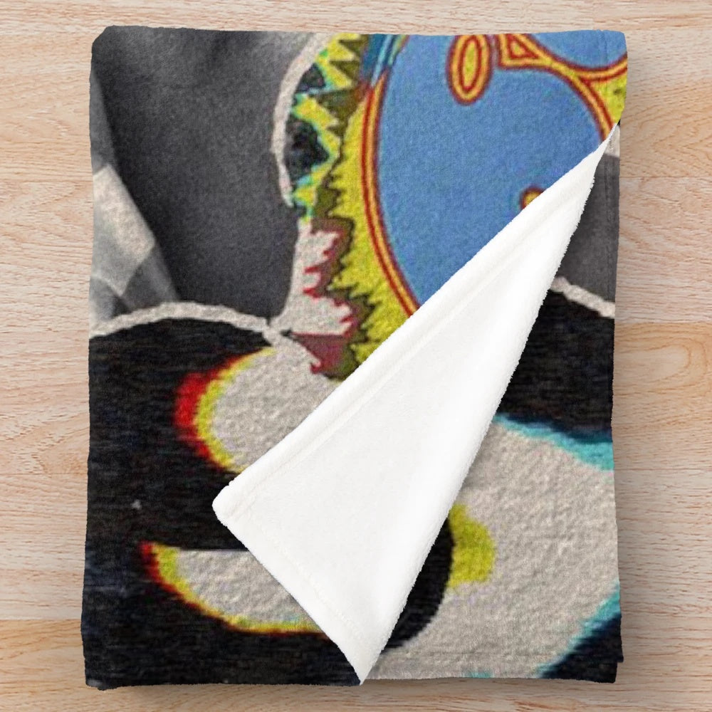 Frank Ocean inspired plush blanket featuring Blond album art and "In My Room" artwork