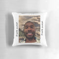 Soft, plush throw pillow featuring a stylish portrait of singer-songwriter Frank Ocean