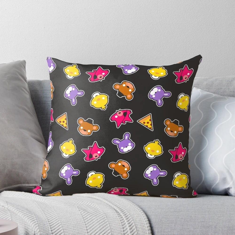 Freddy Fazbear's Faces FNAF Kawaii Chibi Pillow for Kids