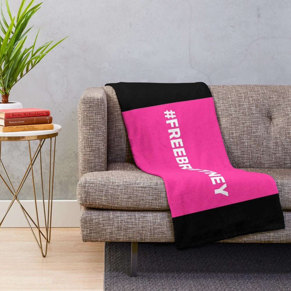 Free Britney Plush Blanket featuring fan art design