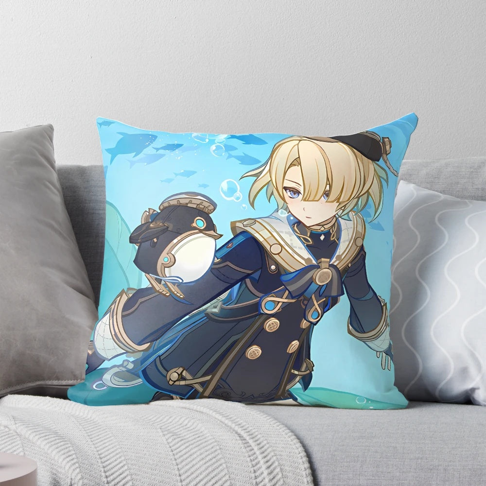 Freminet Genshin Impact Anime Pillow - Soft, Comfortable Gaming Cushion Featuring Cryo Fatui Character