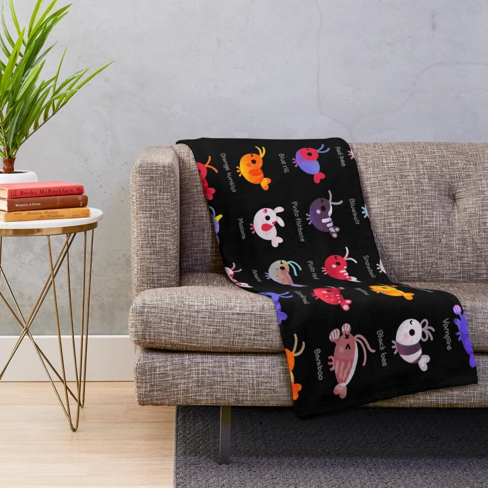 Freshwater shrimp plush blanket for aquarium decor