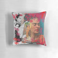 Frida Kahlo digital pop art portrait on a throw pillow