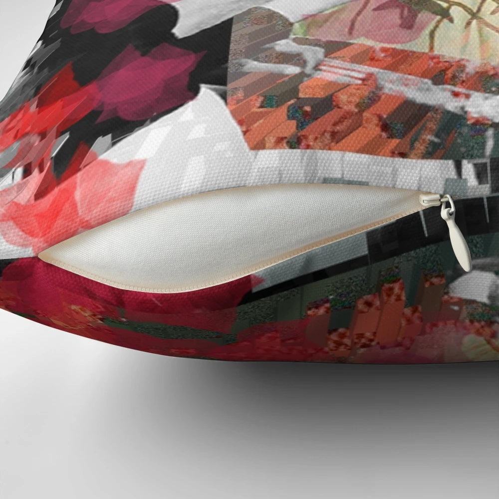 Frida Kahlo digital pop art portrait on a throw pillow