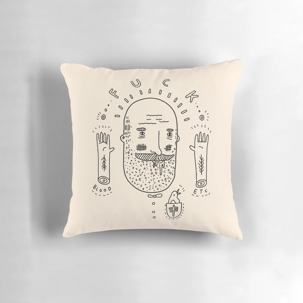 Frightened Rabbit Inspired Pillow featuring Scottish Musician Scott Hutchison