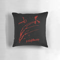 Freddy Krueger-themed pillow with a cosmic, galaxy-inspired design
