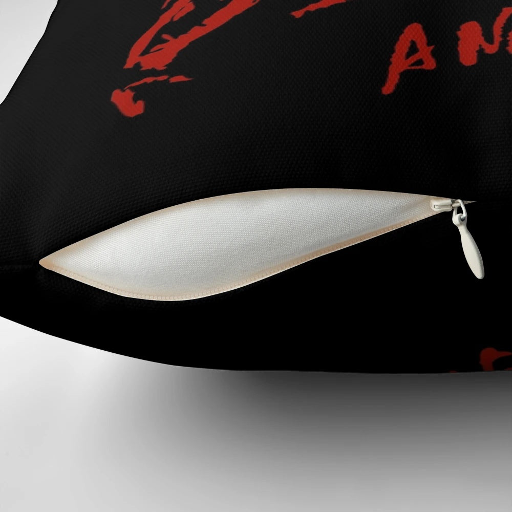 Freddy Krueger-themed pillow with a cosmic, galaxy-inspired design