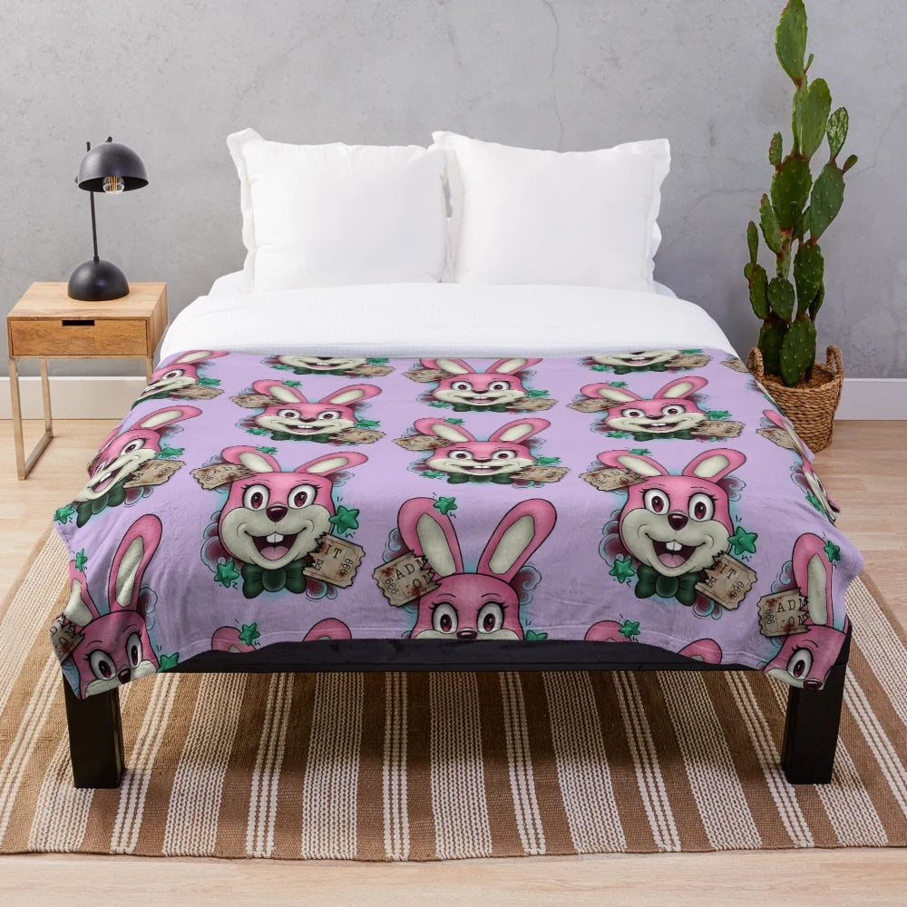 Soft and cozy rabbit plush blanket inspired by the horror video game Silent Hill