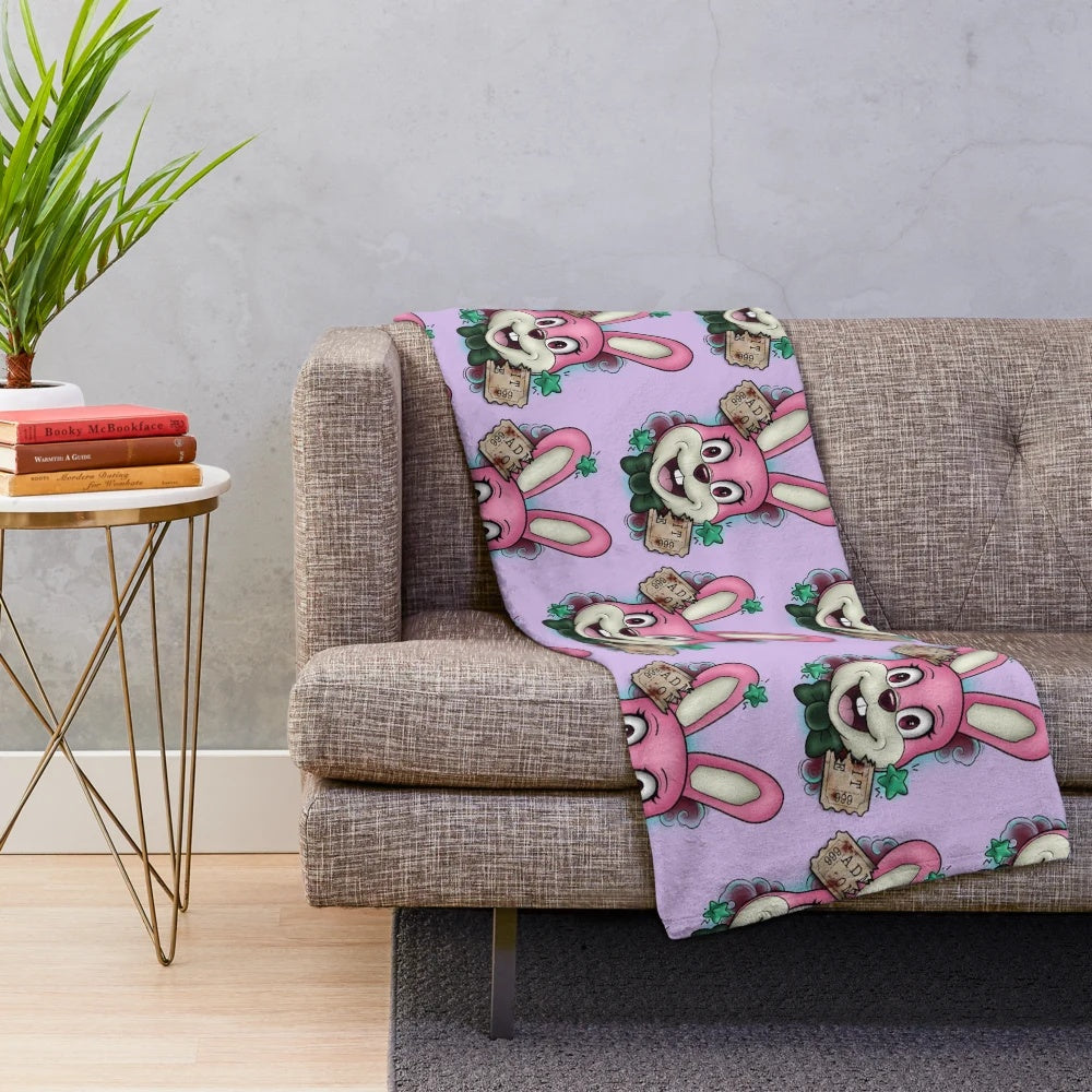Soft and cozy rabbit plush blanket inspired by the horror video game Silent Hill