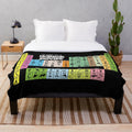 Periodic table of horror movies plush blanket